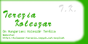 terezia koleszar business card